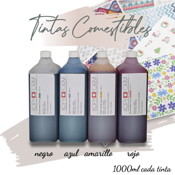 Tinta comestible 1 Litro - Combo