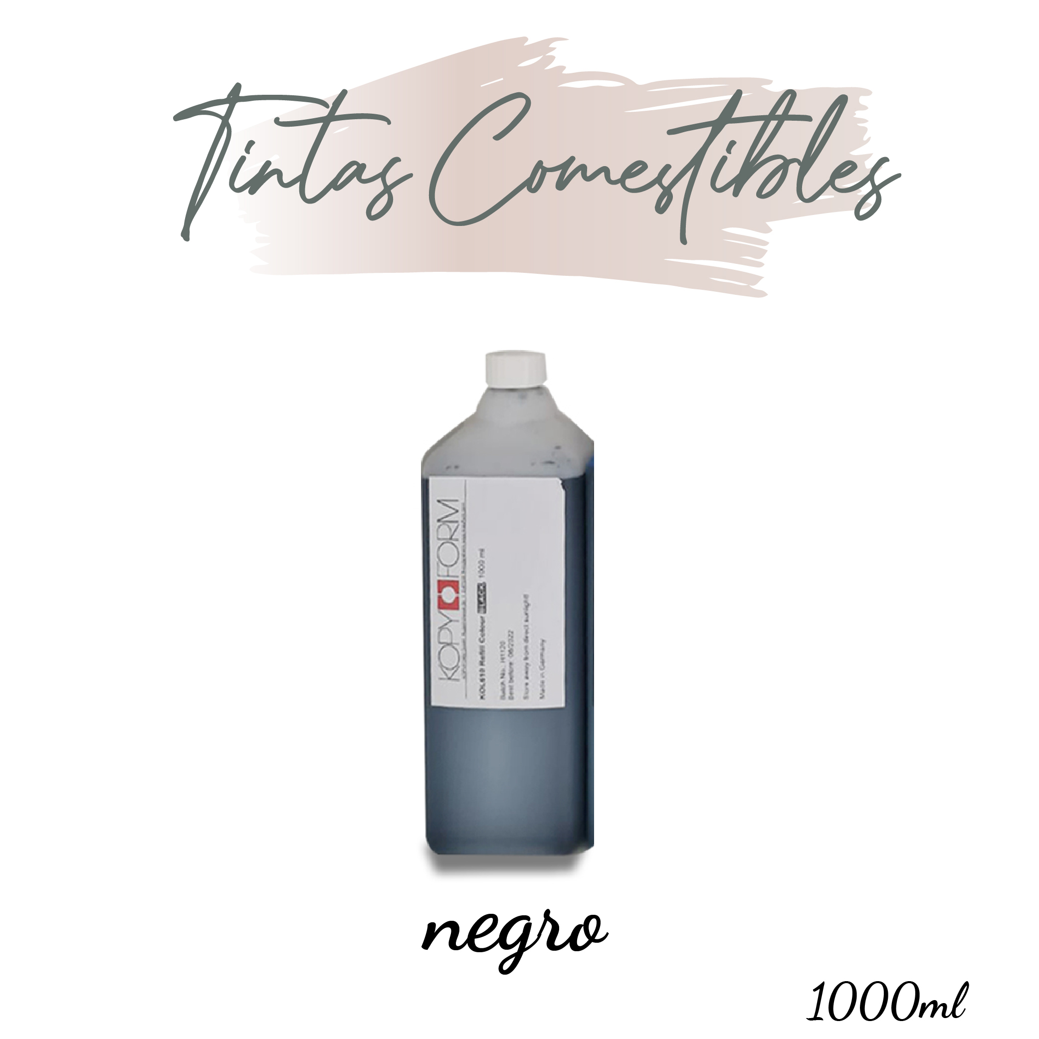 Tinta comestible 1 Litro - Negro