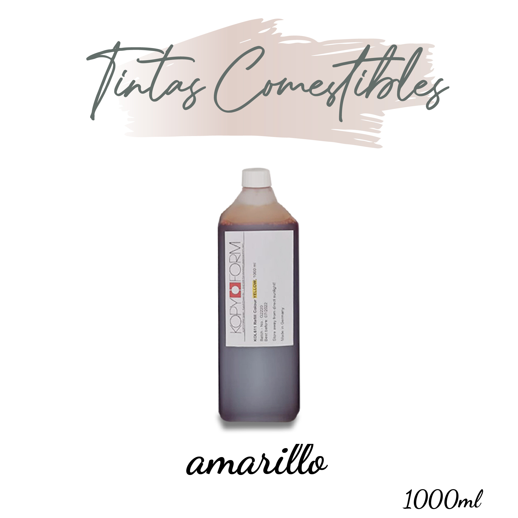 Tinta comestible 1 Litro - Amarillo