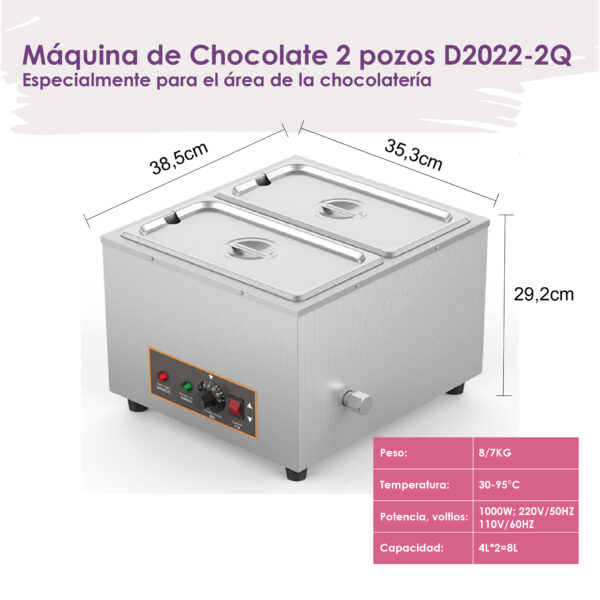 Máquina de Fondue 2 pozos