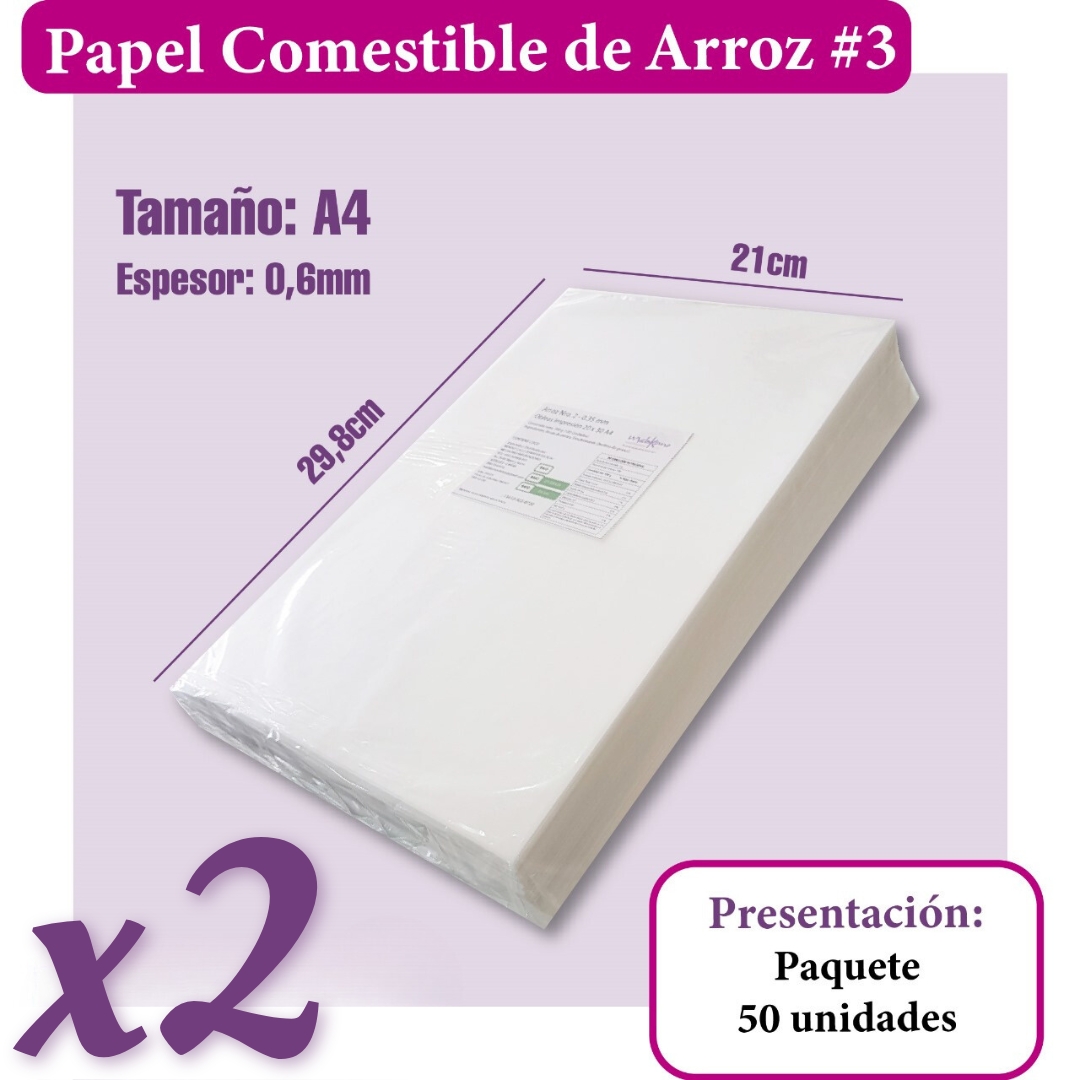 Papel de Arroz #3 - 2 Paquetes