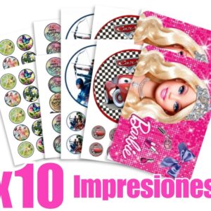 x10 Papel comestible de Arroz #2 Impreso & Troquelado